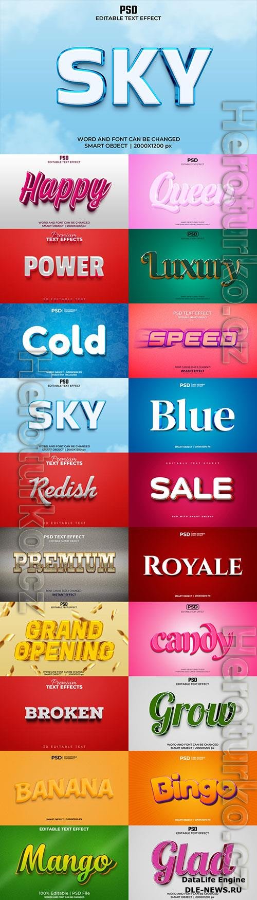 Psd text effect set vol 572