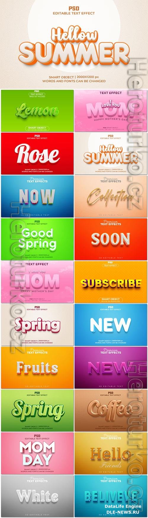 Psd text effect set vol 580