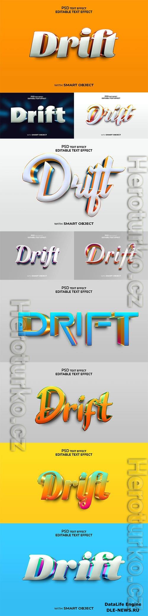 Drift Psd text effect set vol 579