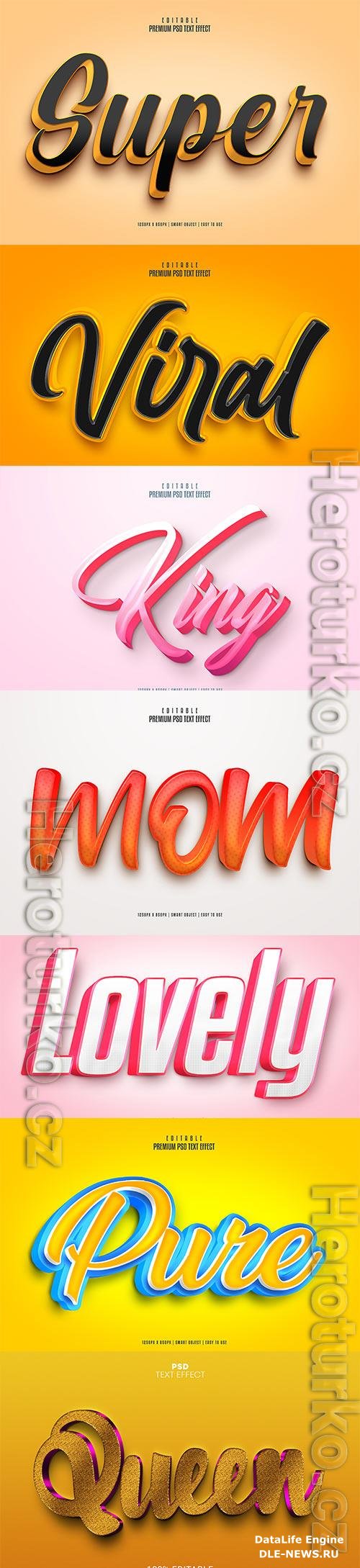 Psd text effect set vol 606