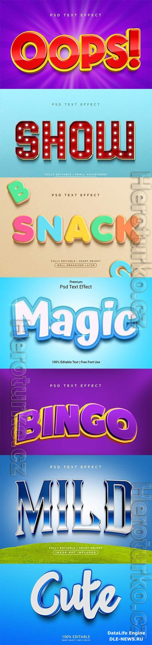 Psd text effect set vol 604