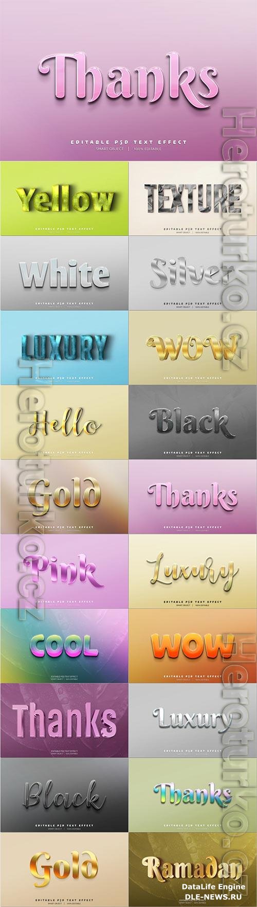 Psd text effect set vol 610