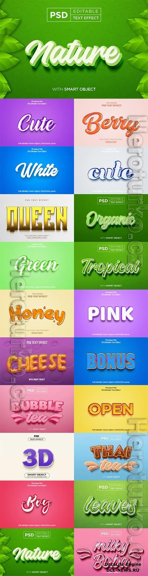 Psd text effect set vol 608