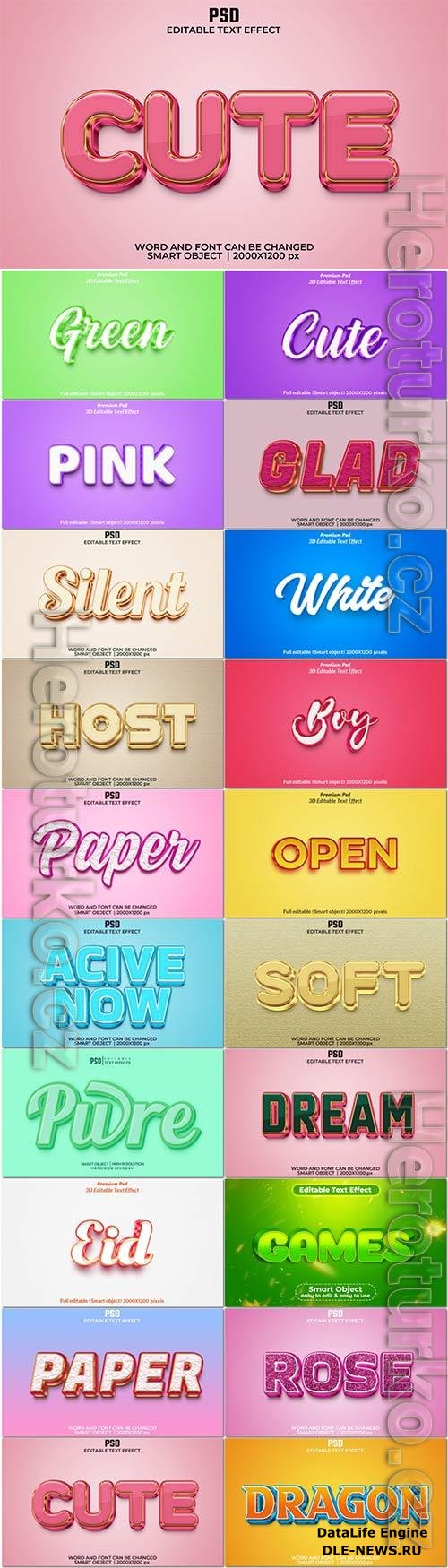 Psd text effect set vol 624