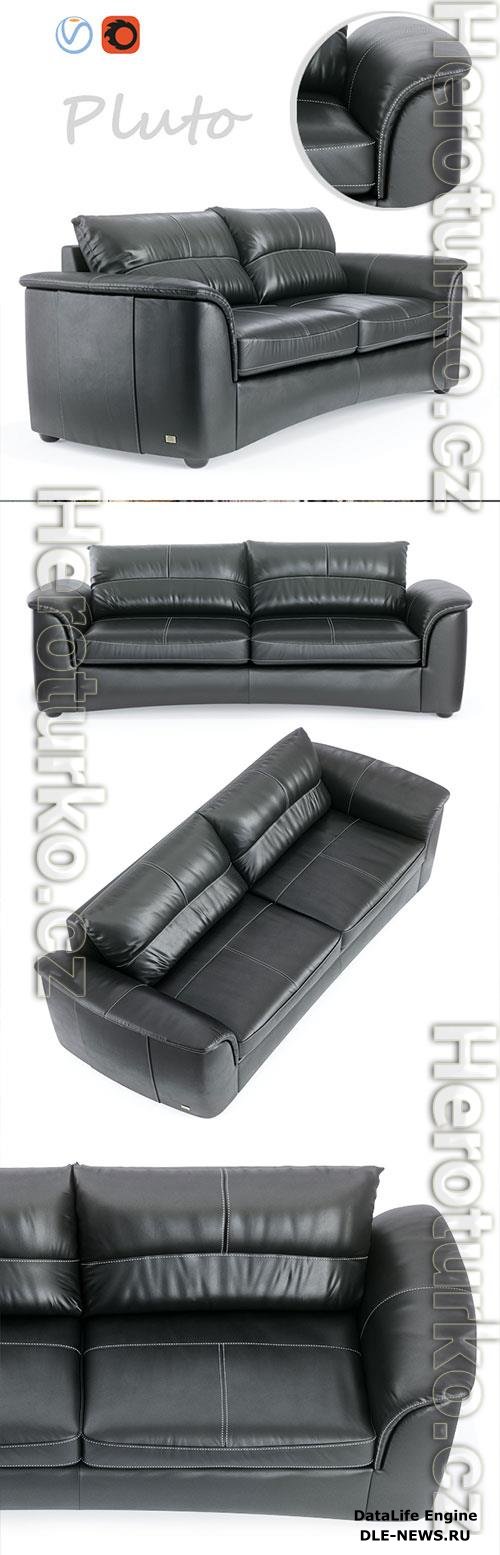 3D Models Leather Sofa Pluto