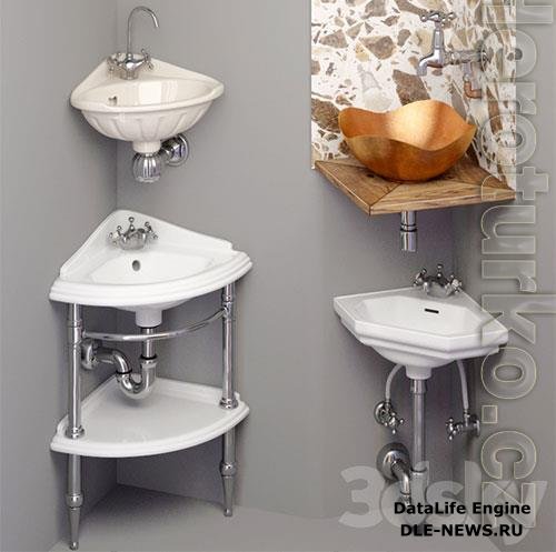 3D Models Corner washbasin