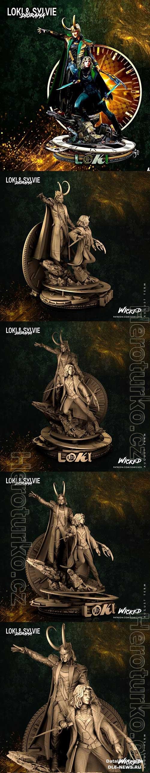 3D Print Models Wicked - Base Diorama Loki & Sylvie