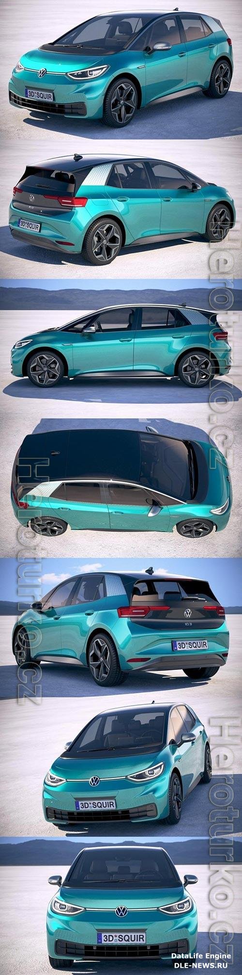 3D Models Volkswagen ID3 First Edition 2020 3D Model