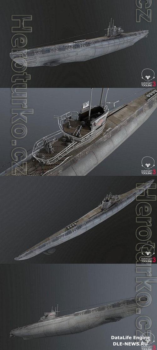 3D Models U-Boot Submarine - Type-7C U-995