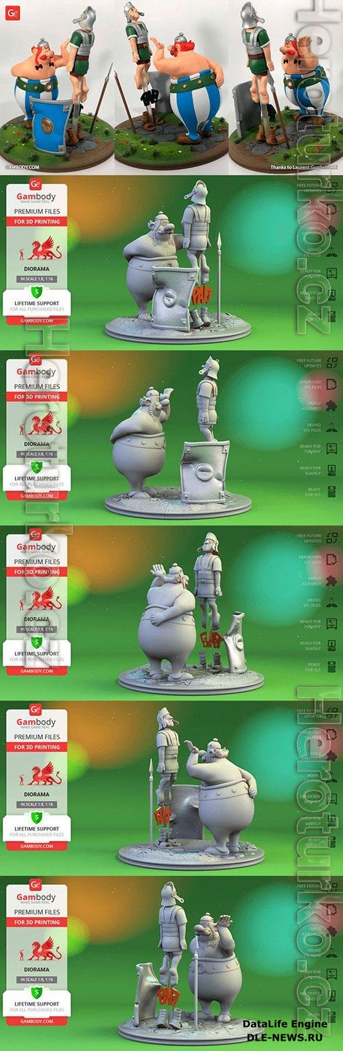 3D Print Models Obelix vs Roman Legionary