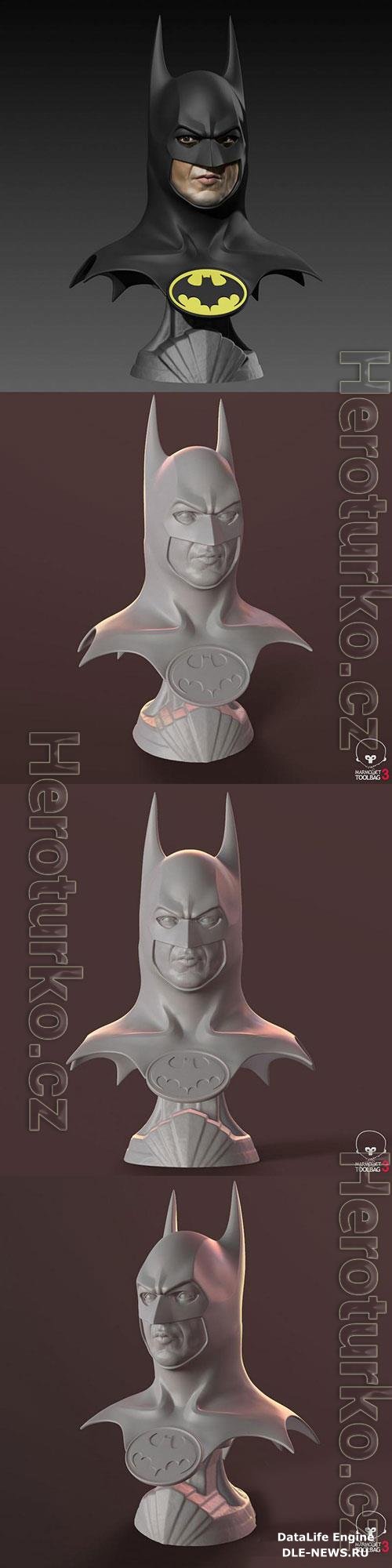 3D Print Models Batman 1989 Bust - Michael Keaton