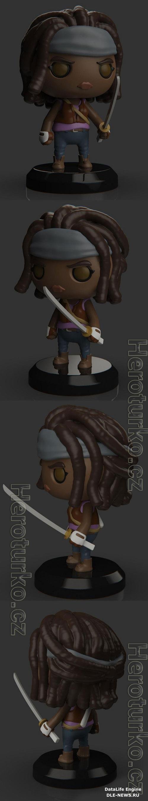 3D Print Models PlaKit Walking Dead - Michonne