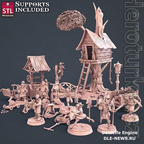 3D Print Models Towns folks vol 1