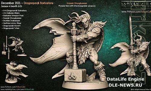 3D Print Models Dragonpeak Barbarians - Krommir Stronghammer