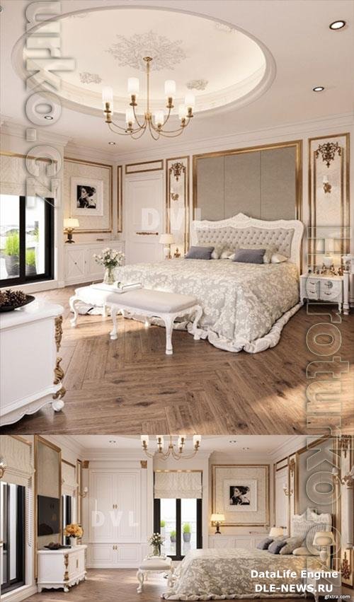 3D Models 3D Classical Bedroom Interior Model by Vu Long