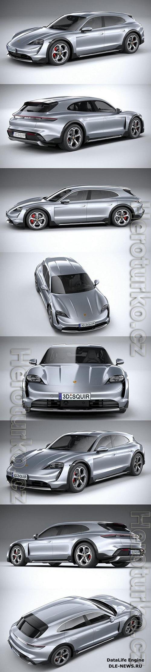 3D Models Porsche Taycan 4S Cross Turismo 2021 3D Model