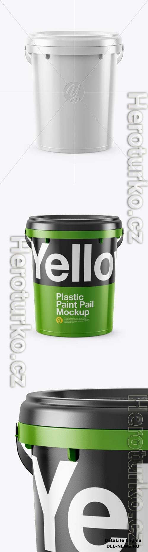 Plastic Bucket Mockup - Front View