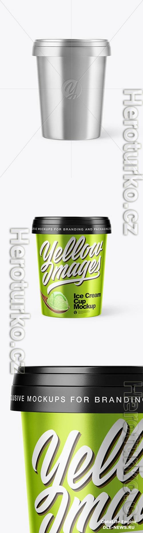 Metallized Ice Cream Cup Mockup