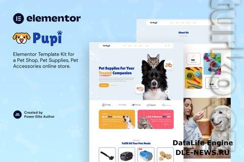 Pupi - Pet Shop & Pet Supplies Elementor Template Kit 37317634