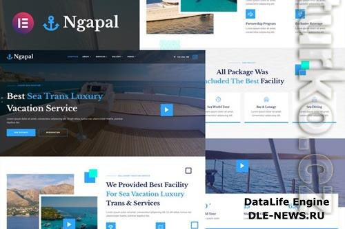 Ngapal - Sea Luxury Yatch Vacation Services Elementor Template Kit 37254608