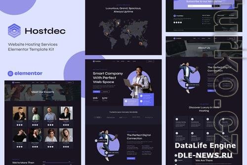 Hostdec - Website Hosting Services Elementor Template Kit 37285813