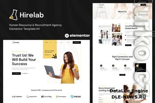 Hirelab - Human Resource & Recruitment Agency Elementor Template Kit 37234331