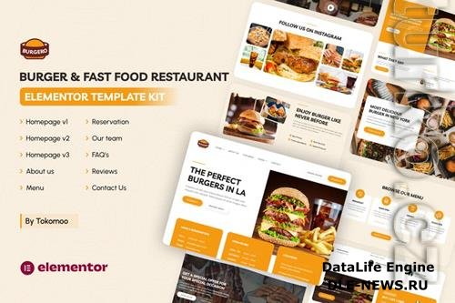 Burgero Burger & Fast Food Restaurant Elementor Template Kit 37232663