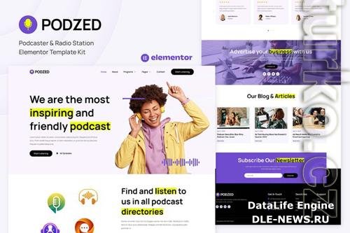 Podzed - Podcaster & Radio Station Elementor Template Kit 37153660