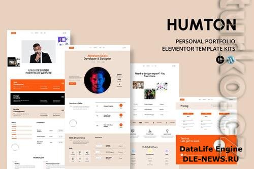 Humton - Personal Portfolio Elementor Template Kits 37152983