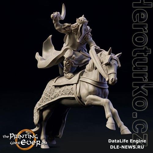 3D Print Model Dark Swordmaster Mounted