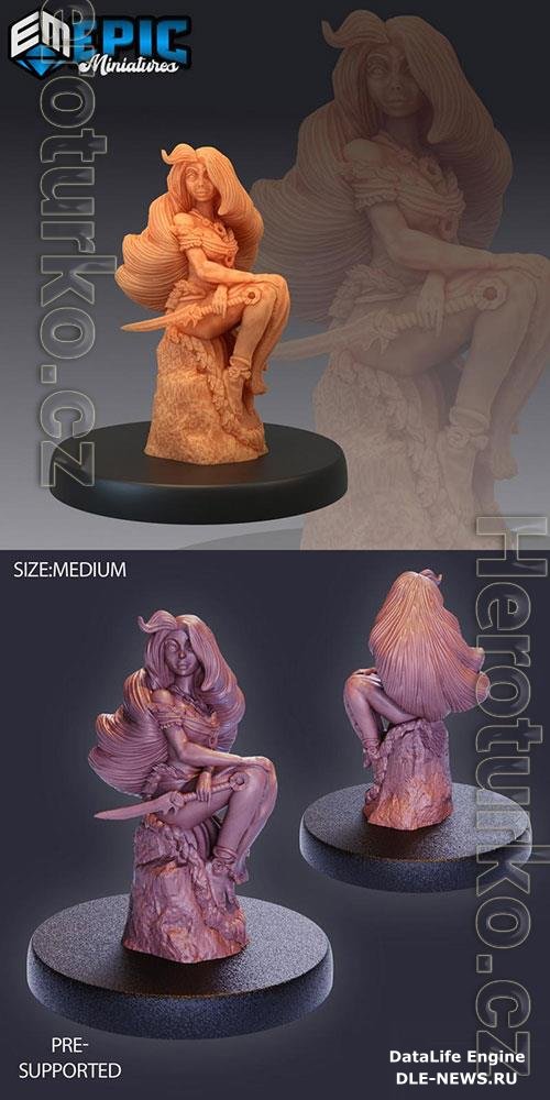 3D Print Model Wildling Princess Sitting