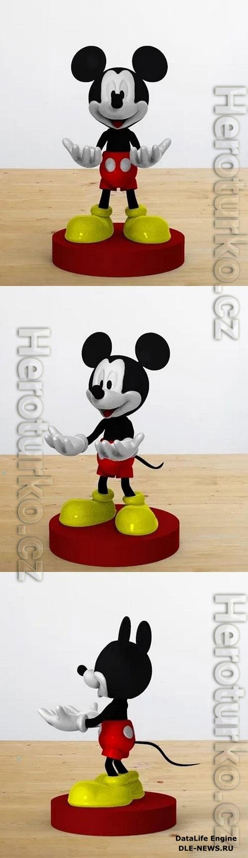 3D Print Model Smartphone Stand Mickey Mouse