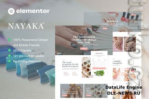 Themeforest Nayaka - Nail Salon & Beauty Care Elementor Template Kit 37779055