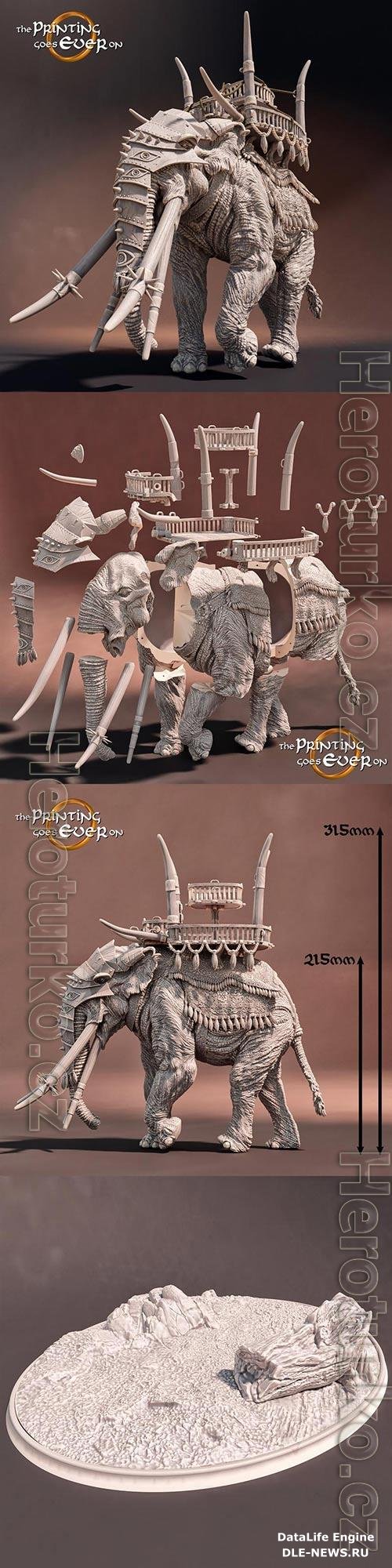 3D Print Model Giant War Elephant