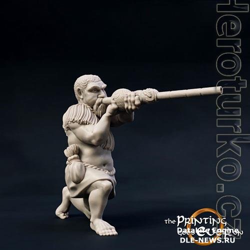 3D Print Model Woodwose with Blowpipe
