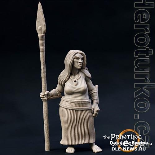 3D Print Model Woodwose Spearman Version C