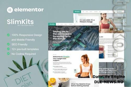 Themeforest Slimkits - Weight Loss & Diet Program Elementor Template Kit 36975249