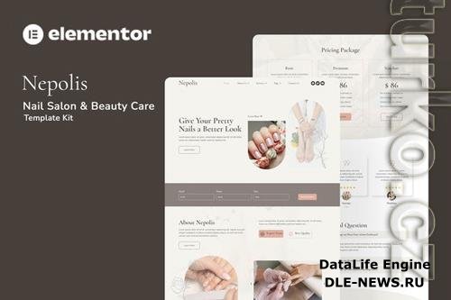 Themeforest Nepolis - Nail Salon Beauty Care Elementor Template Kit 36862763