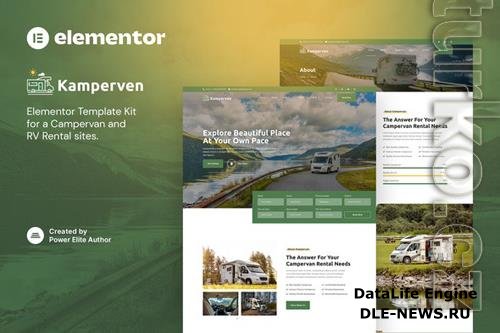 Themeforest Kamperven - Campervan & RV Rental Elementor Template Kit 36886674