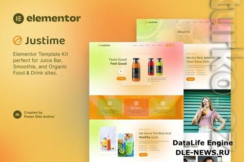 Themeforest Justime - Juice Bar, Smoothie & Organic Food Elementor Template Kit 36887374