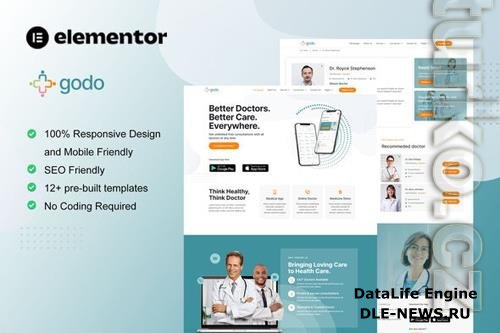 Themeforest Godo - Doctor & Medical Saas Elementor Template Kit 36906708
