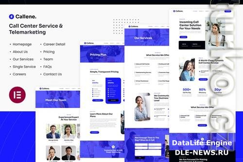 Themeforest Callene Call Center Service & Telemarketing Elementor Template Kit 36807445