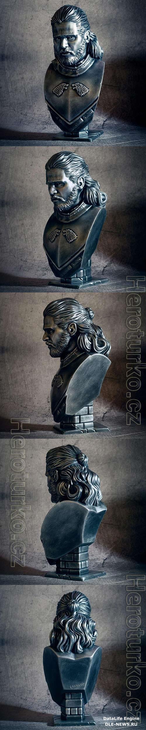 Jon Snow Bust 3D Print Model