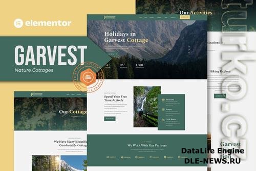 Themeforest Garvest - Nature Cottages Elementor Template Kit