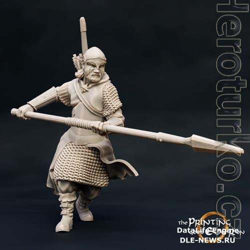 Ranger with Spear Version A 3D Print Model