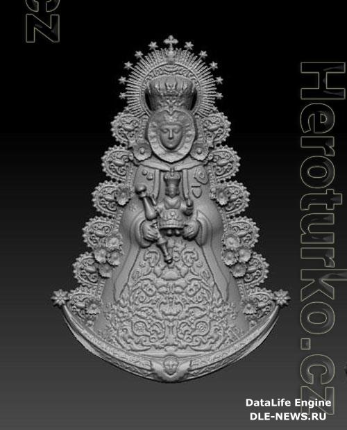 Virgen del Rocio 3D Print Model