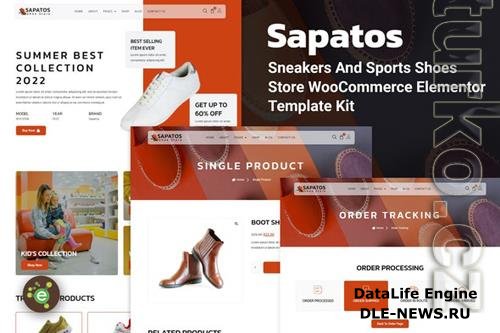 Themeforest Sapatos - Sneakers & Sports Shoes Store WooCommerce Elementor Template Kit