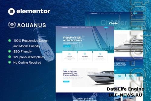 Themeforest Aquanus - Yacht Club & Boat Rental Elementor Template Kit