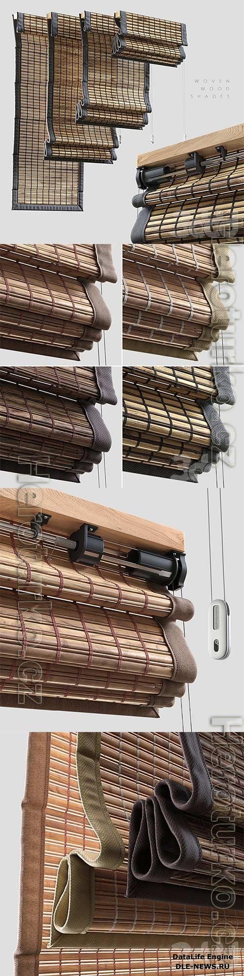 Woven wood shades 2 3D Model