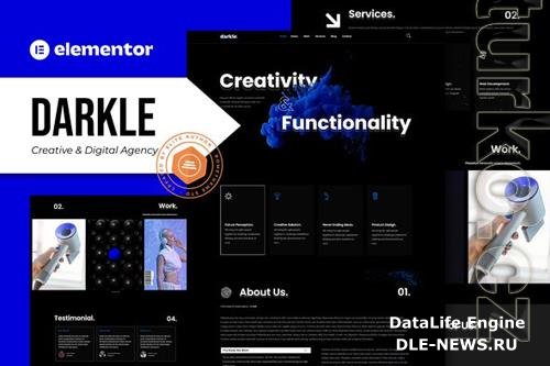 Themeforest Darkle - Creative & Digital Agency Elementor Template Kit 37932554